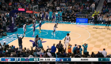 Kalkbrenner audibly tells Grant "I got you" as he demolishes the drive to the rim, igniting a Ball-Brandon alley oop