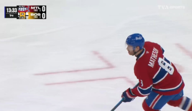 Cole Caufield cuts through the Bruins and opens the scoring in Boston