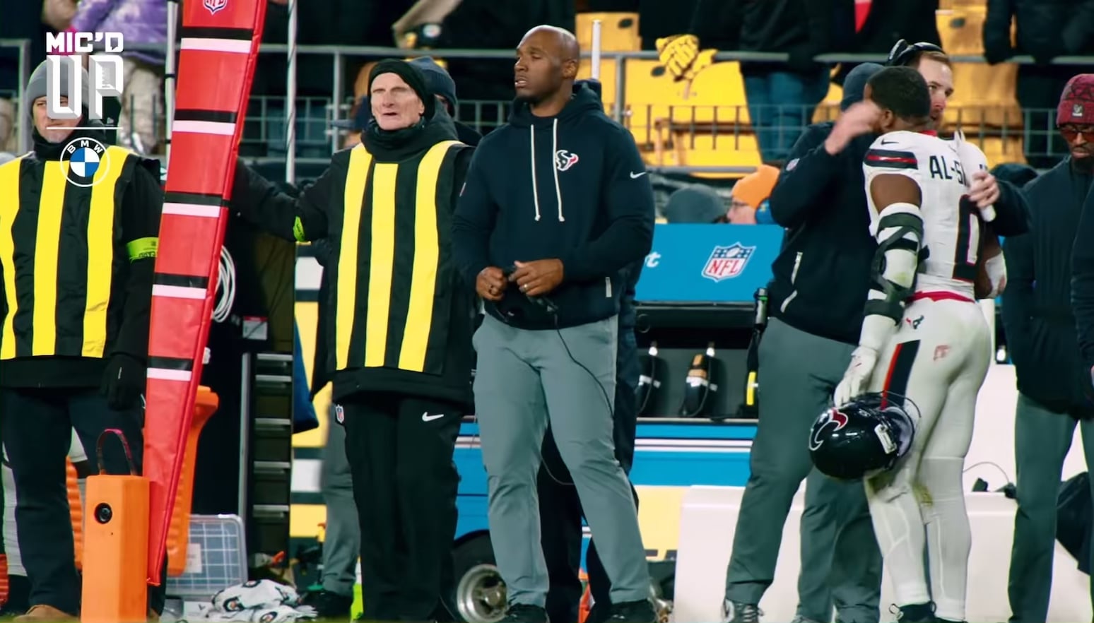 Member of the chain crew talking to Demeco at the end of the game: Good luck the rest of the way coach. Demeco: Thank you. How long have you been doing this? Him: It’s not polite to ask 😉…1975.