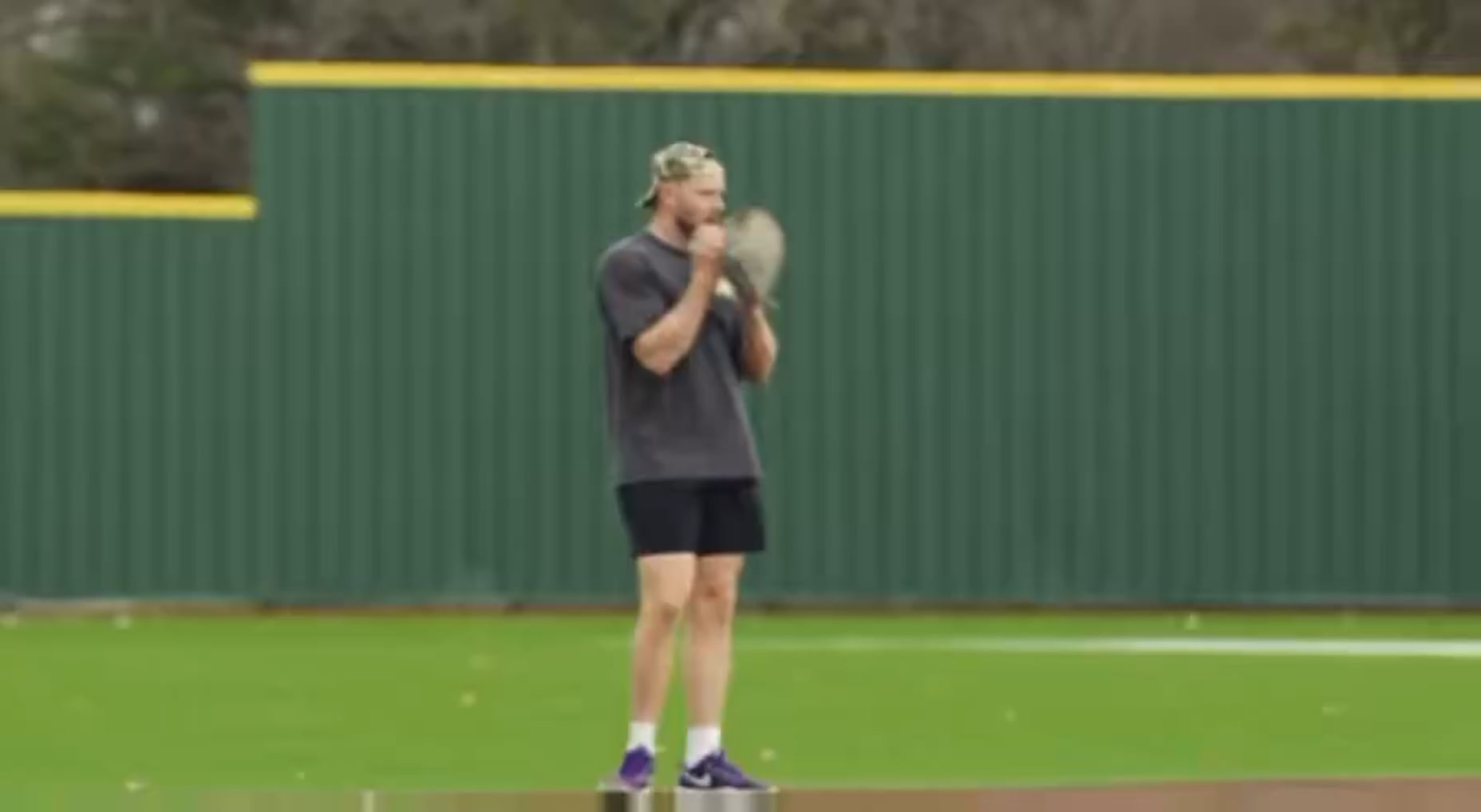 Trevor Story mentoring Mikey Romero on infield Defense
