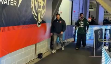 Caleb Rocking Ben Johnson’s High school Football jersey (Via the Bears Twitter account)