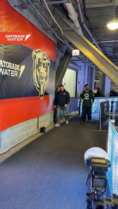 Caleb Rocking Ben Johnson’s High school Football jersey (Via the Bears Twitter account)