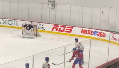 Dach and Laine on the ice at Brossard this morning