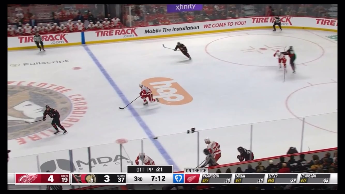 Noted sniper Rasmussen scores the Wings first SHG in 78 games
