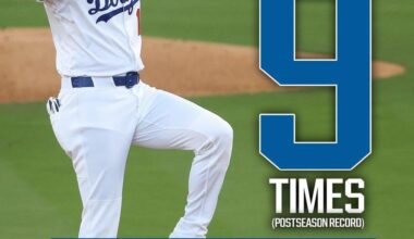 NINE times reaching base in a World Series game!