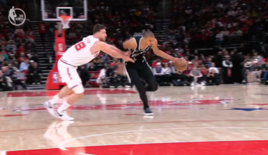 Wemby gets absolutely mauled in the paint every single drive.