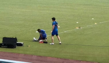 Shohei Ohtani working out early in the morning at Dodger Stadium ahead of Kyle Tucker’s press conference