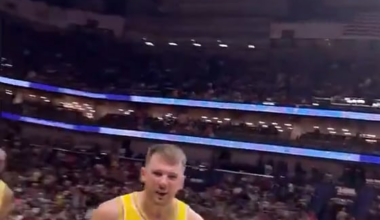 Luka sinks the clutch 3, then trash-talks a heckling Pelicans fan sitting courtside