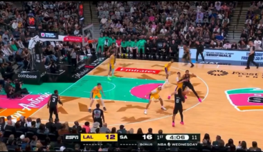 Jake clamps Wemby and then Luka with the HALF COURT alley oop to Jax!