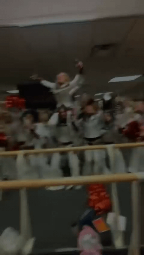 The Denver Broncos cheerleaders have gone viral for celebrating in the locker room after their playoff win over Buffalo.