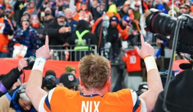 [Broncos] HC Sean Payton announced that QB Bo Nix fractured a bone in his ankle on the second-to-last play of the game and will miss the rest of the season. We got your back, 🔟. 🧡