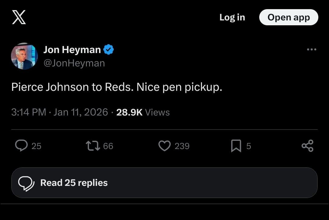 [Heyman] Pierce Johnson to Reds. Nice pen pickup.