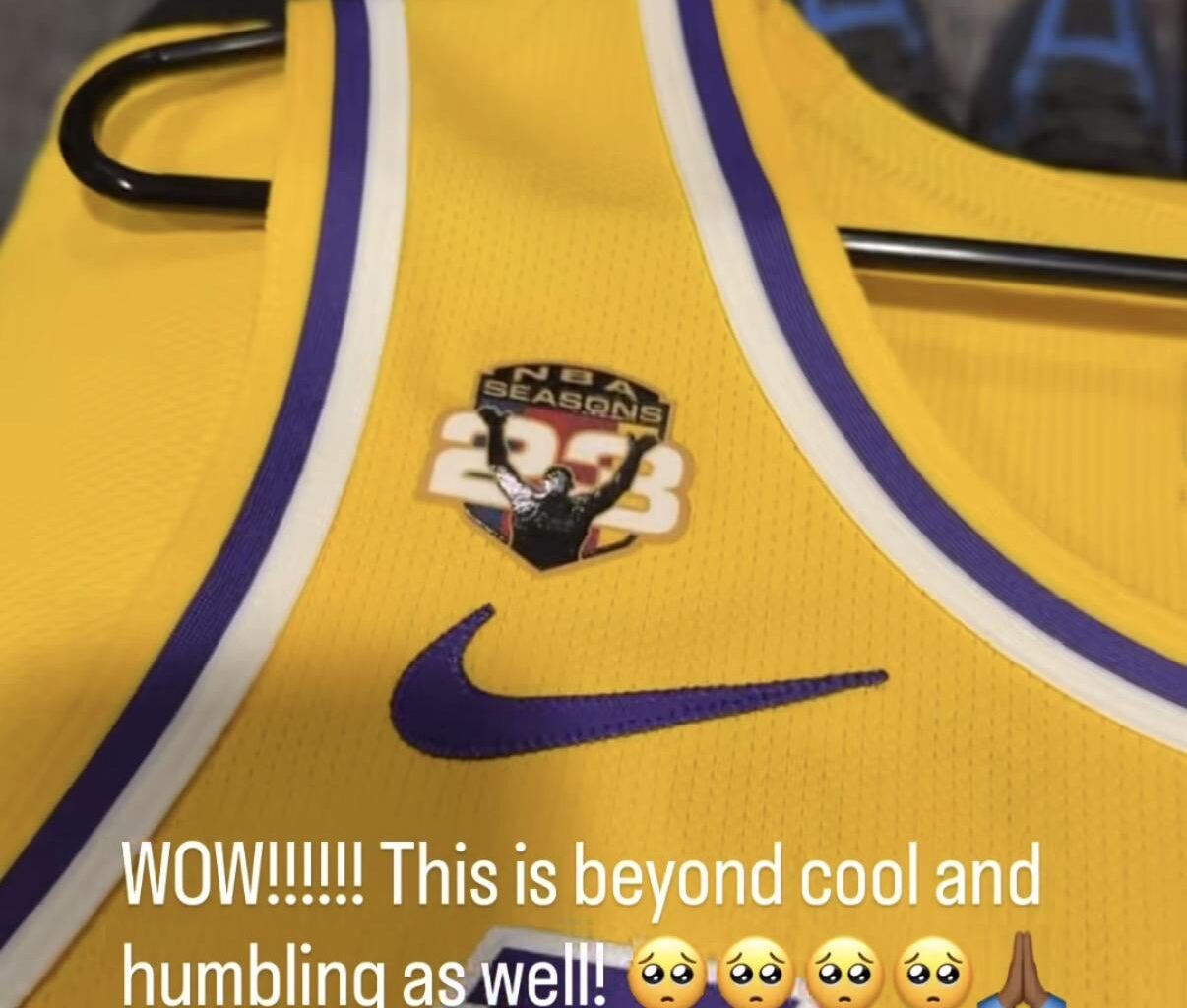 [LeBron on the 23 year patch] WOW! This is beyond cool and humbling as well!! Been a helluva journey thus far