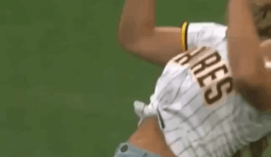 Absolutely insane athleticism on this first pitch