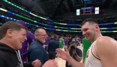 [Highlight] Luka Dončić is all smiles as he catches up with Dallas Mavericks minority owner Mark Cuban: