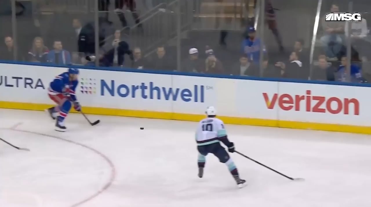 JT Miller Gets Steam Rolled by His Own Player Braden Schneider