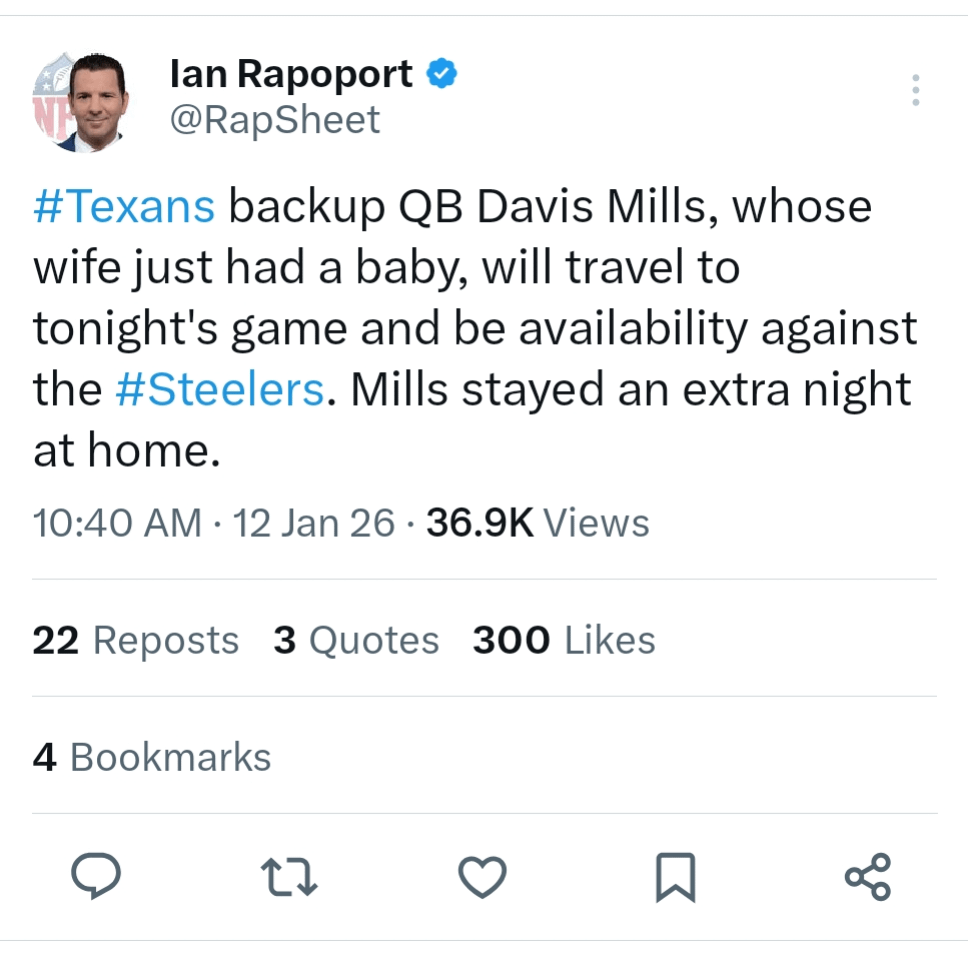 The Neck will be avaliable to back-up CJ.