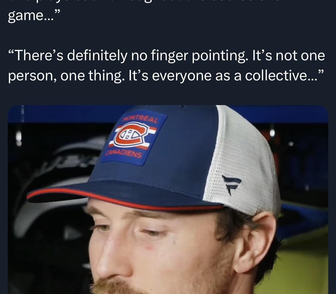 Brendan Gallagher today when asked about the “responsibility of the goaltender on the PK”