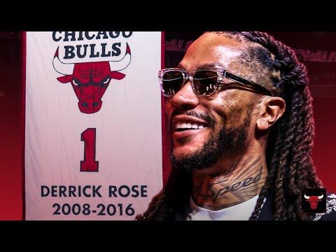 Full Derrick Rose Jersey Retirement Ceremony