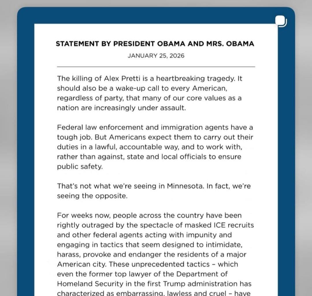 Spencer Strider sharing a statement from the Obamas