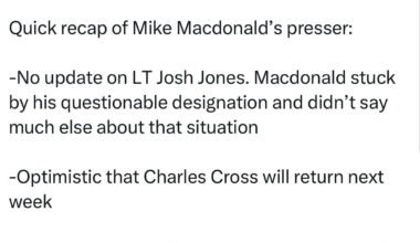 [Henderson] Quick recap of Mike Macdonald’s presser