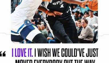 Ant v Wemby is it! Thank God it’s these two teams and these fans!!