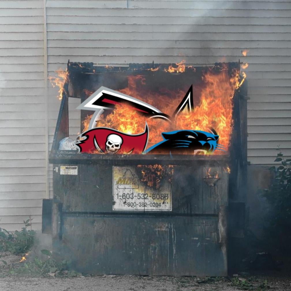 Wake Up! It's Game Day! We have to win then hope the Saints beat the Falcons to remain the kings of Trash Mountain!