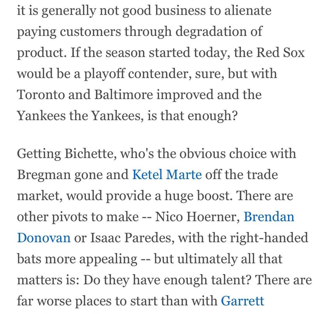 Jeff Passan: Red Sox Don’t Have the Talent