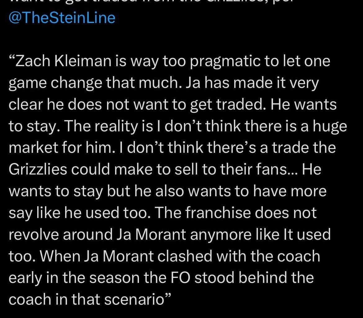 Marc Stein provides some clarity on the Ja situation