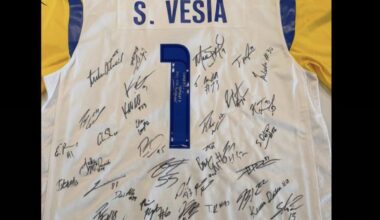 The Rams gifted a signed jersey to Dodgers reliever Alex Vesia