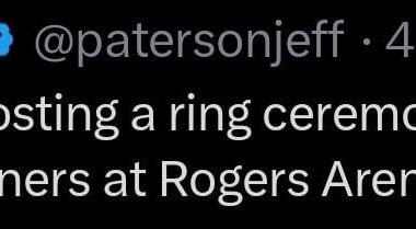 Calder Cup Ring Ceremony happened today @patersonjeff [X/Twitter]