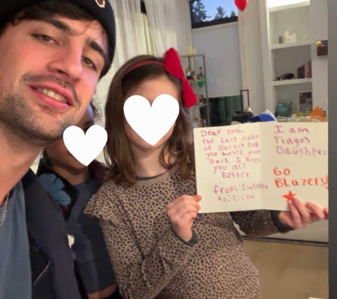 Tiago Splitter’s daughter made Deni Avdija a get-well card