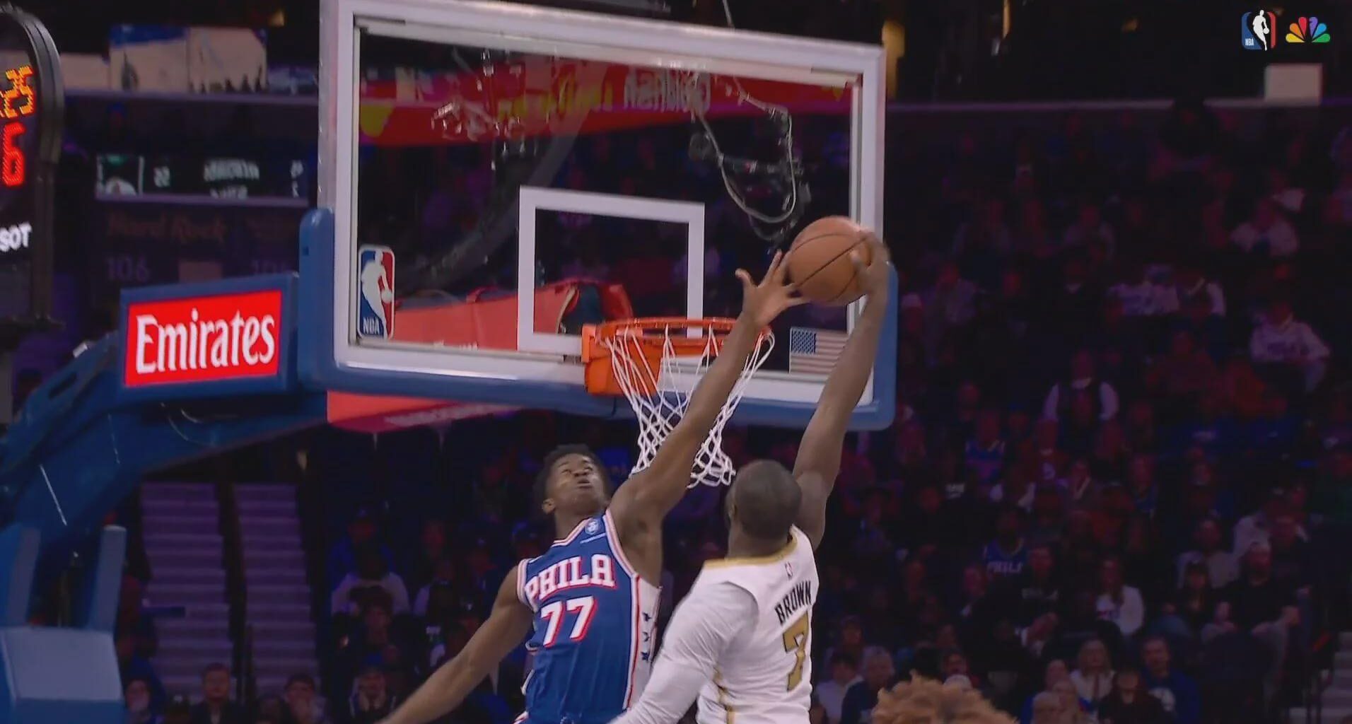 VJ Edgecombe has 23 blocks and steals in the last 5 games.