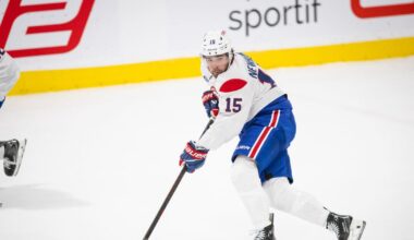 Newhook is back on the ice with a red jersey!