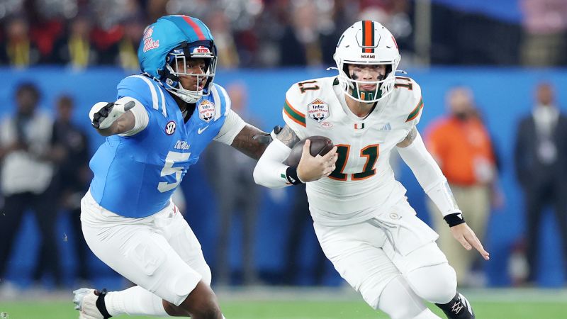 Ole Miss and Miami underway in the first College Football Playoff semifinal