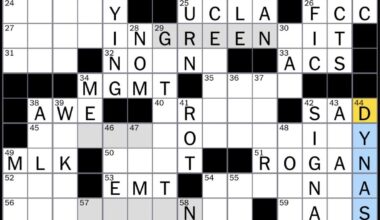 Today’s NYT crossword