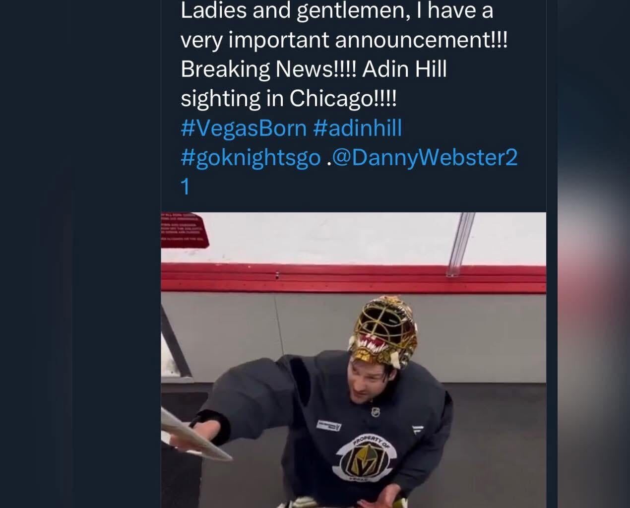 Looks like Adin Hill is returning soon?