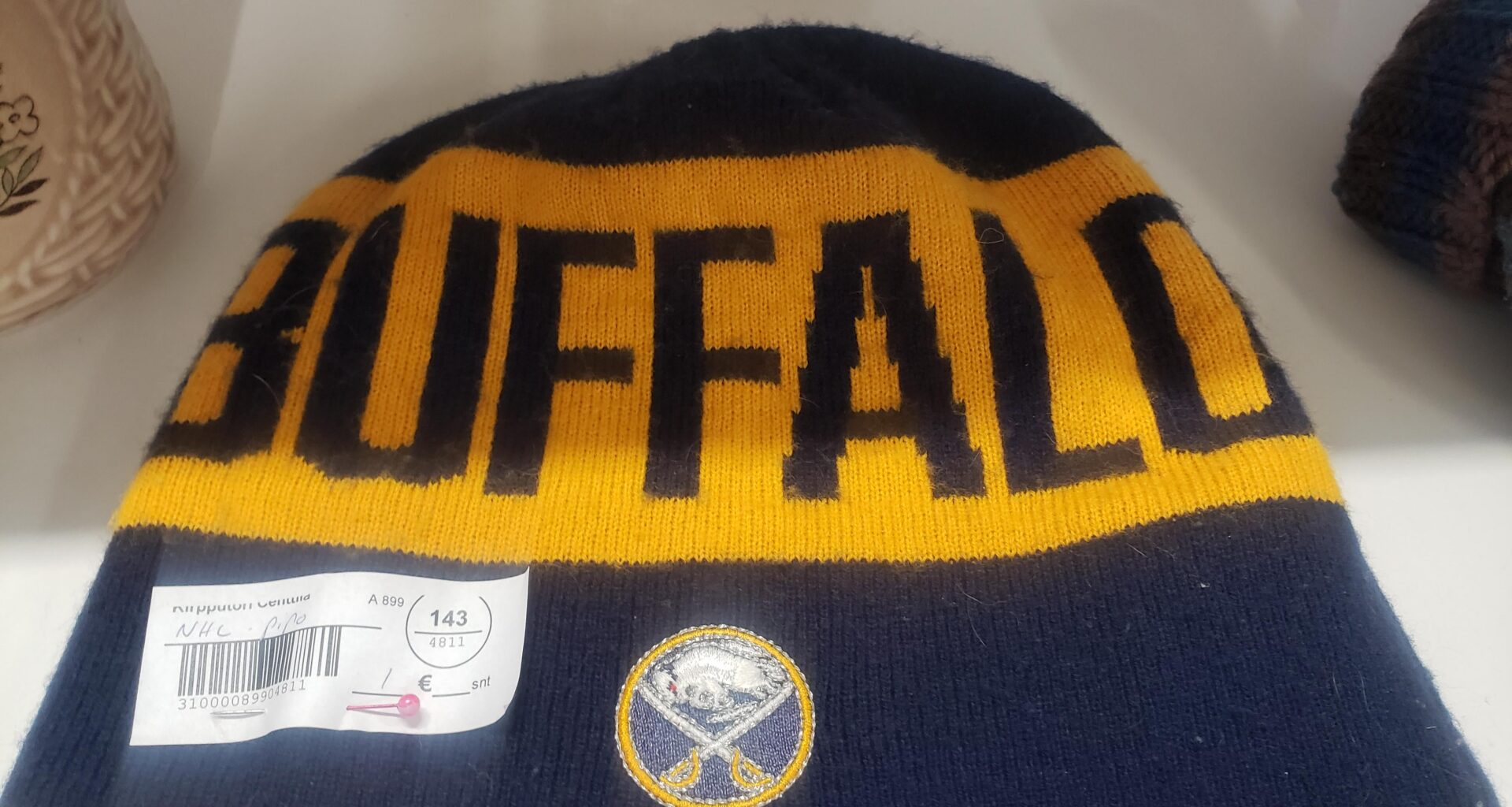 Found this Sabres beanie at a thrift store in Finland