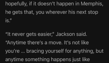 Interesting quote from Des this morning concerning Ja