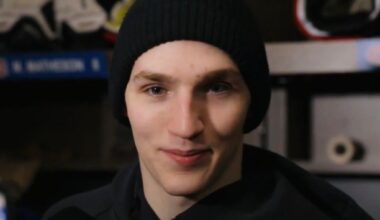 Lane Hutson on playing on his natural left side tonight paired with Kaiden Guhle: “I think I’ll be on my strong side most of the night. If it changes, I’m good on either side. I’m not too worried about what side I’m on.”