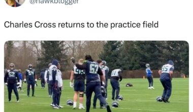 [Nemhauser] Charles Cross returns to the practice field