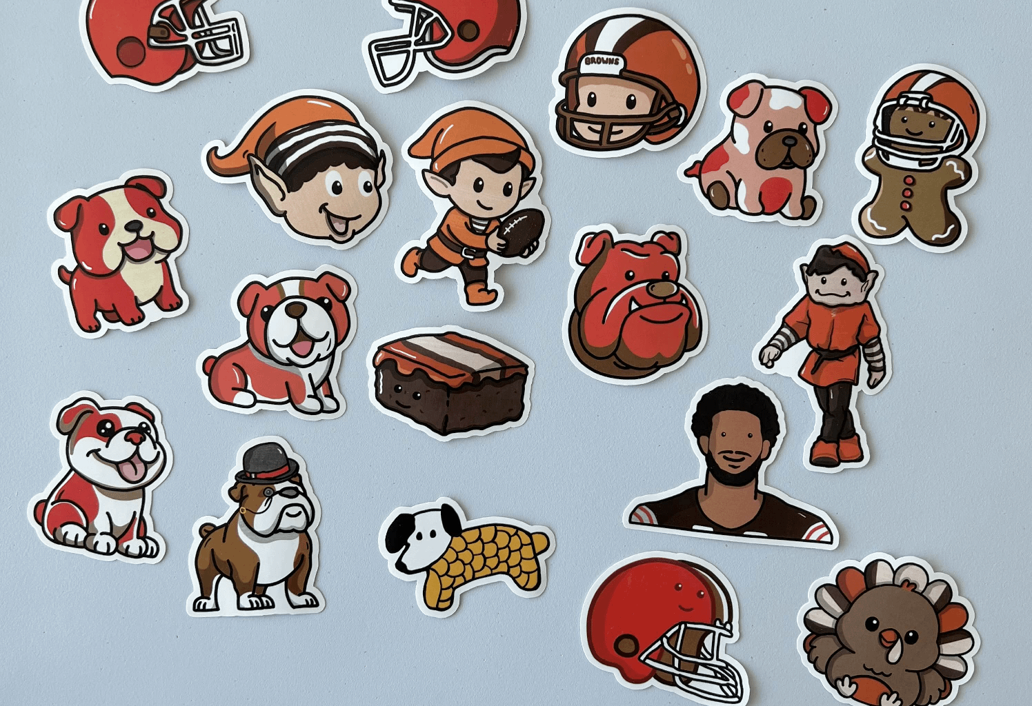This Seasons Browns Doodles As Stickers :)
