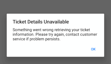 Anyone know how to resolve "Ticket Details Unavailable" issue?