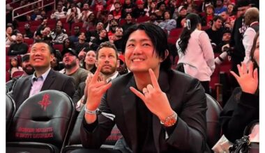 Tatsuya Imai was at the Rockets game tonight (and throwin the H 😂)