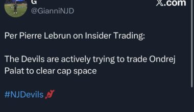 Devils are now actively trying to trade Palat