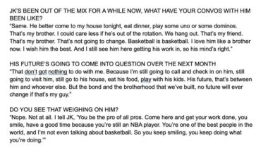 Jimmy seems to be the only vet who truly cares about Kuminga