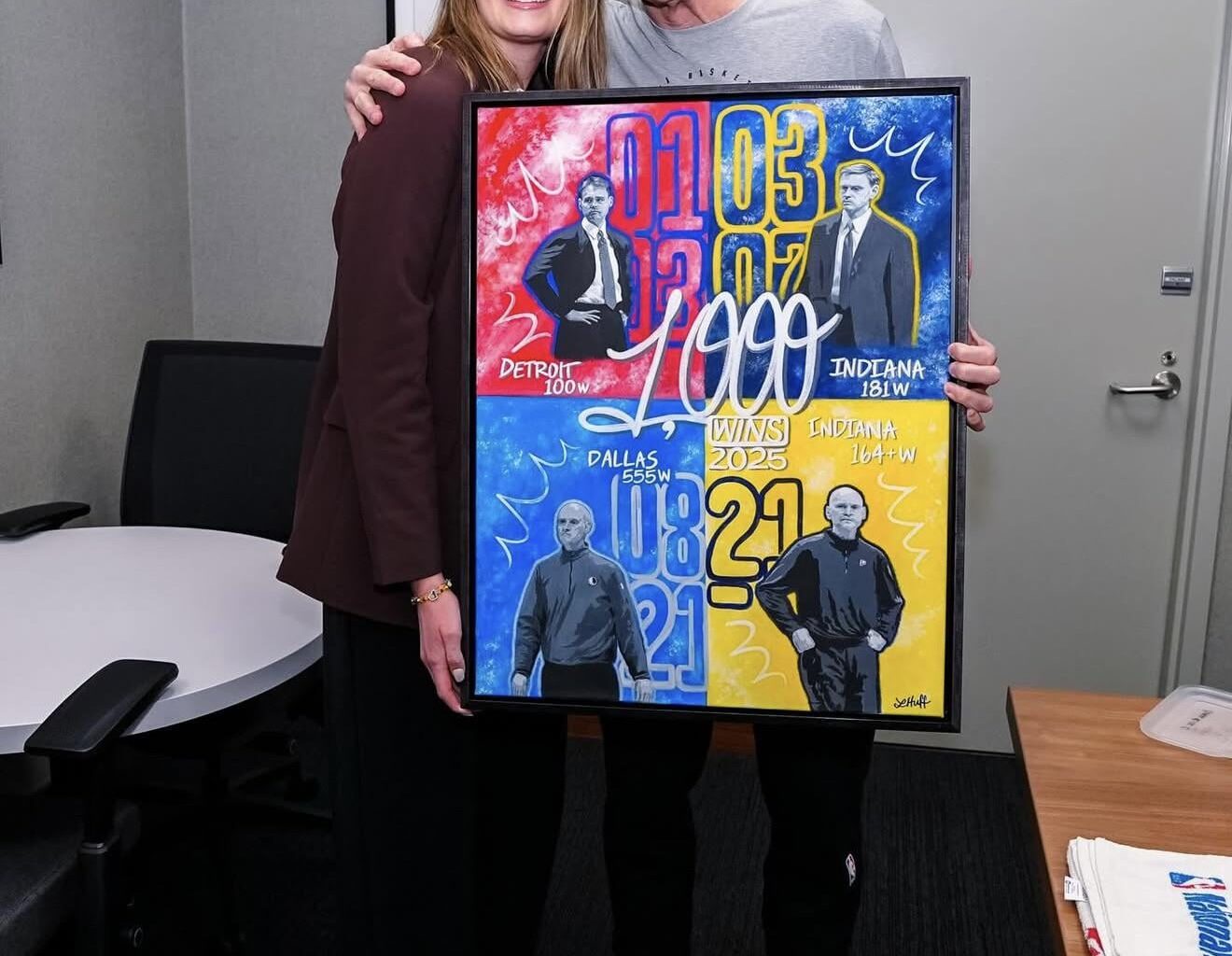 Jay Huff’s wife, Lindsay, made a painting for Rick
