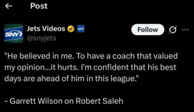 Garrett Wilson and Sauce Gardner’s comments about Robert Saleh after the Jets fired him show the type of coach/man we’re getting