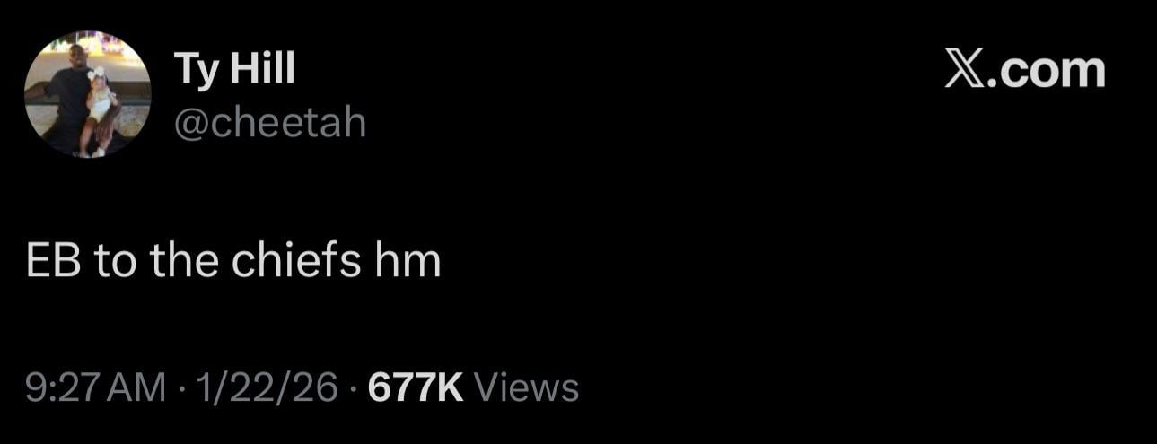 [Ty Hill] EB to the chiefs hm