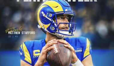 Matthew Stafford is the NFC Week 18 Offensive Player of the Week